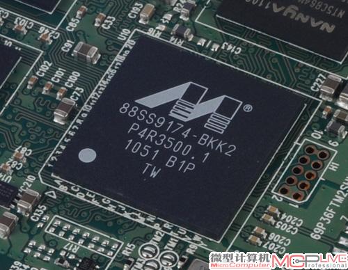 第一款支持SATA 6Gb/s技术的Marvell 88SS9174主控芯片