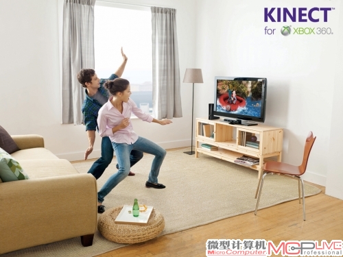 微软的Kinect不但支持体感游戏操作，而且支持英语和日语两种语言输入，可以实现游戏的开启、退出、跳换以及游戏角色的控制。