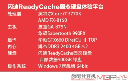 闪迪ReadyCache固态硬盘体验平台